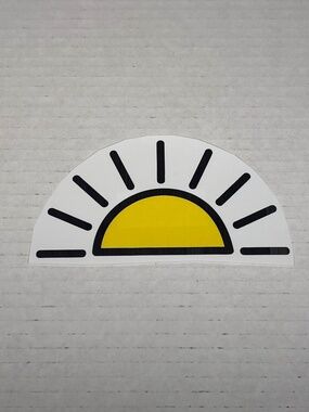 Half Sun Vinyl Cut Sticker